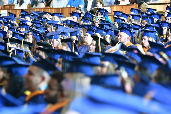 a sea of graduates